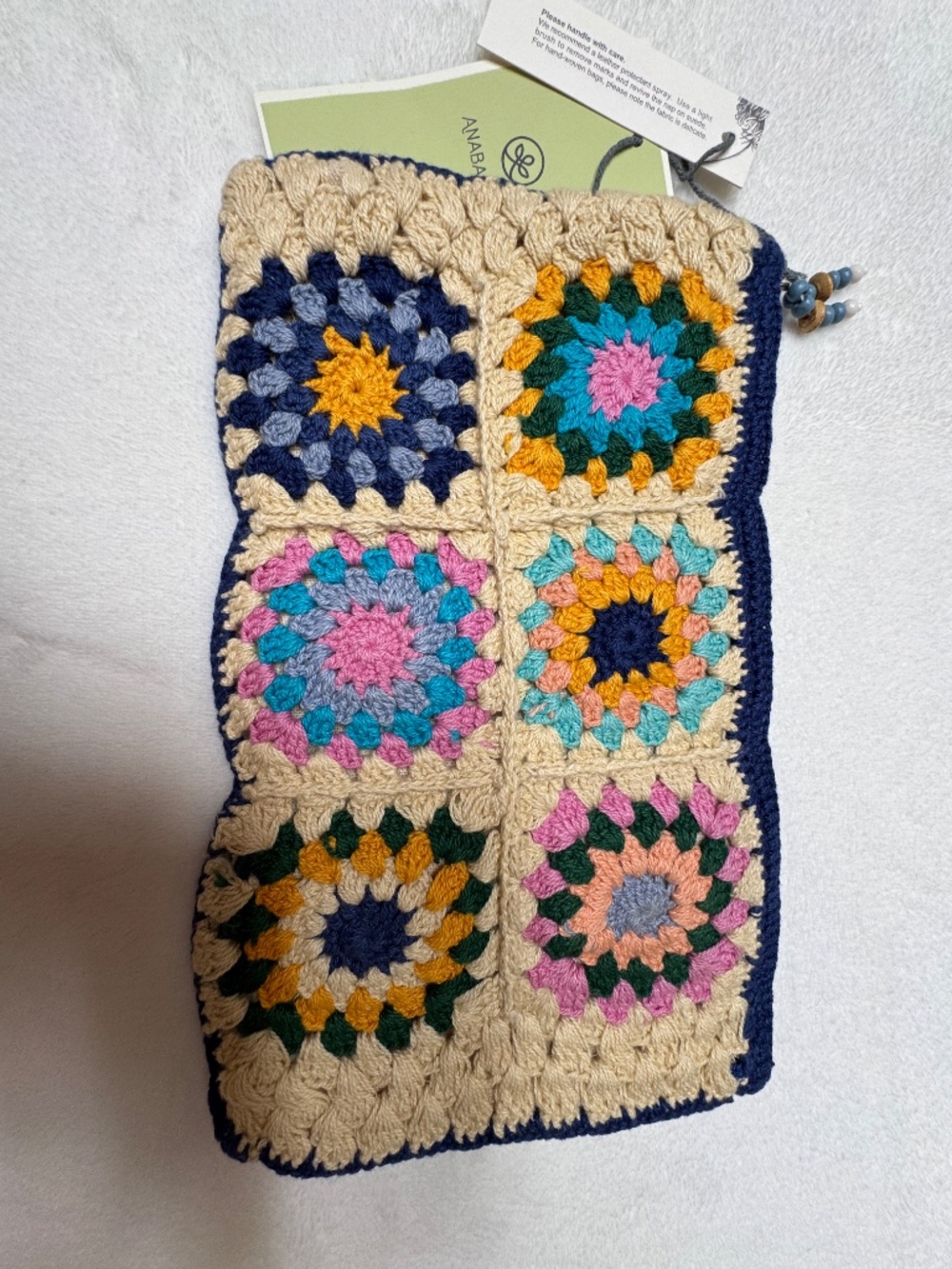 Anabaglish Granny Square Crochet Clutch-NWT